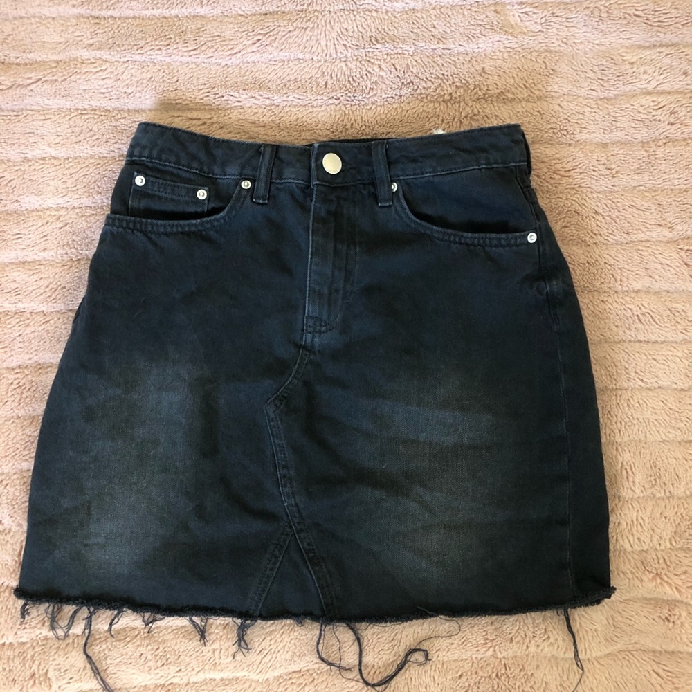 Black jean skirt